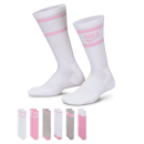 Nike kojinės Dri-fit rožinė-balta-6 poros